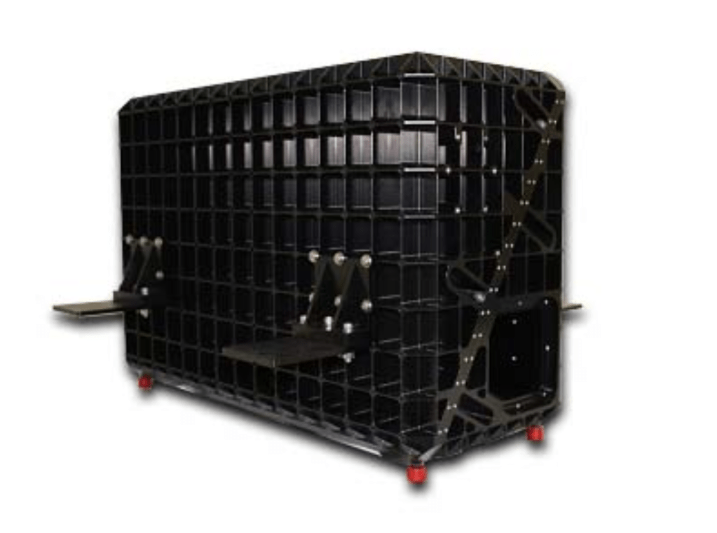 Photo of a Pushbroom Imager for Cloud and Aerosol Research and Development (PICARD) that looks like a big black rectangle with many rectangles within.